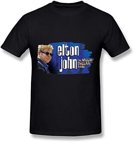 Love Elton John Wonderful Crazy Night Tour 2016 Fashion T Shirt For Men Black