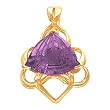 14K Yellow Gold Fancy Cut Amethyst Pendant