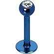 16 Gauge Blue Gem Titanium Labret Monroe Tragus