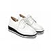 Carolbar Women's Fashion Lace up Popular Patent Leather Platform Wedge Heel Oxfords Shoes