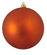 Matte Burnt Orange Commercial Shatterproof Christmas Ball Ornament 8" (200mm)