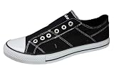 Venice Herren Sportslipper mit Schnüroptik schwarz weiss