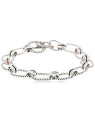 Sterling Silver Fancy Toggle Chain Bracelet, 7.5"