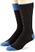 2(x)ist Men's 2 Pack Dress Sock Basket Weave Socks, Black/Blue, 10-13