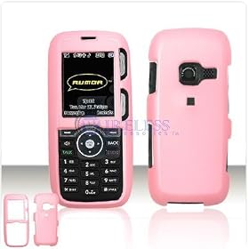 Soft RUBBER FEEL Soft Pink Case Cover for Brand LG LX260 LX-260 Rumor Protective Cell Phone Hard SNAP-ON
