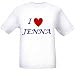I LOVE JENNA - Name-series - White T-shirt