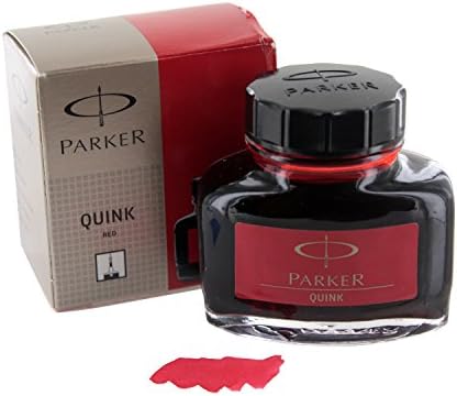 Parker Super Quink Permanent Ink for Parker Pens, 2-oz. Bottle, Red Ink