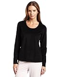IMAGE OF Nautica Sleepwear Women's Flannel Hookup Scoop Tee, Black Iris, Medium