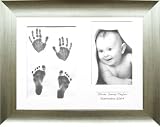 from Anika-Baby Baby Handprint Footprint Impression Kit / Antique Silver Frame / Baby Paint Wipe 0-3 years (Model 401.IL.103.WHT3)