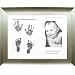 Baby Handprint Footprint Impression Kit / Antique Silver Frame / Baby Paint Wipe 0-3 years by BabyRice
