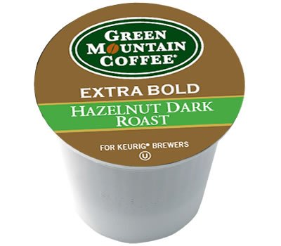 Green Mountain Hazelnut Dark Roast Extra Bold  Keurig
