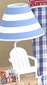 ADIRONDACK BEACH CHAIR LAMP table desk decor white blue