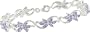 5 2/5 Carat Tanzanite Flower Bracelet in Sterling Silver, 7.5"