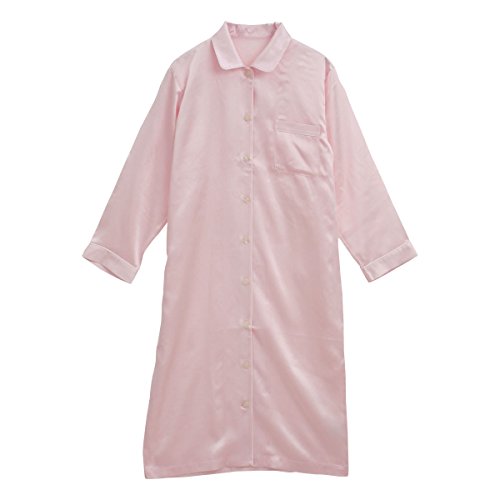 (ワコール)Wacoal 睡眠科学 シルクサテン レディース シャツスリーパー ワンピース シルク100％ 絹