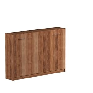 Wandklappbett Schrankbett-Wandbett-Burg-120x200 cm Quer-Holzfarbe