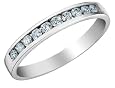 Diamond Anniversary and Wedding Band 1/7 Carat (ctw) in 10K White Gold