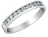 Diamond Anniversary and Wedding Band 1/7 Carat (ctw) in 10K White Gold