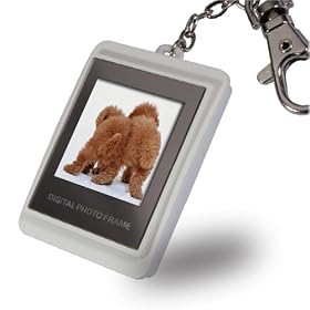 Digital Photo Frame 1.5 LCD Picture Album Keychain - White