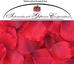 1000 Silk Rose Petals Wedding Favors - Solid Colors - Red