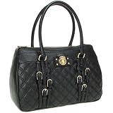 41rhCGx7KgL. SL160  Marc Jacobs Damen Quilted Satchel Bag Tote Black
