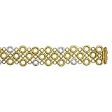 Clevereve's 18Kt Gold Yellow Textured Link Bracelet