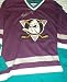 Anaheim Mighty Ducks 100% cotton semi authentic jersey from CCM with embroidered logo, autographed 
in thick silver paint on the front by superstar Teemu Selanne. ONLY ONE AVAILABLE FOR SALE.