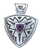  : Large Solid Sterling Silver Pendant featuring Amethyst