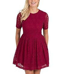 Lace Cotton/Polyamide Skater Dress 