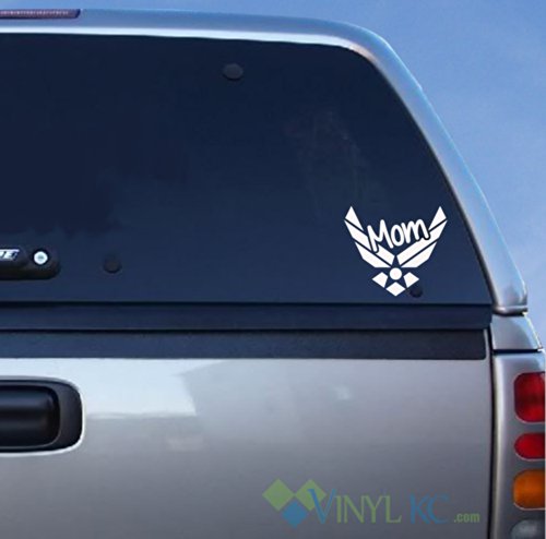 Airforce Mom Decal - White