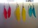 Feather Earrings - Red Feather Earrings
