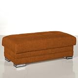 Sunset International Trade Istikbal Kubo Rainbow Orange Microfiber Ottoman for Futons - 10-KUB-
