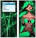 Green Girl - Apple iPod nano 2G (2nd Generation) 2GB/ 4GB/ 8GB Protector Skin Decals - Faceplate Stickers