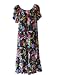 Tropical Hawaiian Print Luau Dress Muumuu Dress Ruffles OS