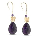 Pink Silver Plated 45 CT TGW Faceted Drop and Bead Shaped Amethyst Earrings