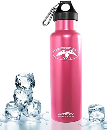 Pink 21 Oz. Duck Commander 21 Oz Double Wall Vacuum Insulated Thermal Bottle Personal Hydration Eco Friendly Sports Water Bottle Keeps Your Water Cold for 24 Hours and Hot for 12 Hours!!! Does Not Sweat! Perfect for Yoga, Soccer, Basketball, Fitness, Exercise, Football, Golf, Outdoor, Hiking, Rock Climbing Hunting, Fishing, Softball, Baseball Too! Maximum Chill Factor