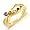 Multi Gemstone Journey Ring in Gold Plated Sterling Silver - Size 7