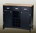 Hutch-Style Buffet - Black/ Natural