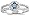 1/2 CTW Blue and White Diamond Ring in 10K White Gold