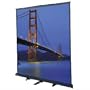 Matte White Floor Model C Portable Manual Screen with Floor Stand - 10' x 10' AV Format