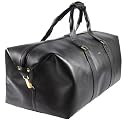 Lucrin - Black leather Duffle bag