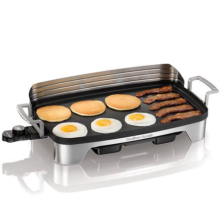 Electric Griddle with Removable Backsplash