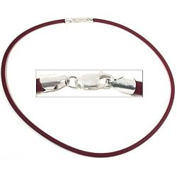 Rubber Cord Necklace Purple 16"