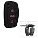 KMH Silicone Key Cover For Audi A4 Button Flip Key (Black With Red) RS.199.00