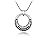 Drunk Wind Circle Classical Style Diamond Accented Fashion Black Lover Necklace