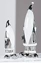 weihnachtliche Porzellanfigur Santa Jack wei&szlig;/silber 2er Set