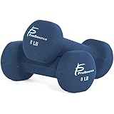 ProSource Set of Two Neoprene Dumbbells Coated for Non-Slip Grip, 1 lb-12 lb