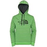 North Face Striped Piquet Pullover Hoodie - Scottish Moss Green - X Large