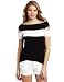 41rhX2G6stL. SL75  Bailey 44 Womens Taxi Way Top, Black/White, Small