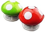 2個 セット キュート な 卓上 クリーナー キーボード用 ブラシ 付き (パワー アップ ＆ 1UP キノコ, ノーマル)