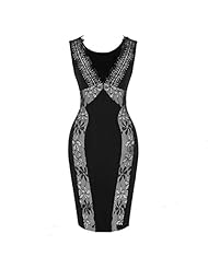General Print Sleeveless Lace Backless Knit Round Neck Evening Dress/Prom Dress/Wedding Party Dress 